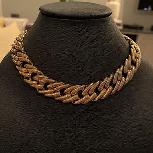 Monet Chain Link Collar Necklace and Bracelet, EUC